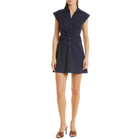 Veronica Beard Dresses & Skirts - Veronica Beard Crossover Blue Nagano Shirtdress Size 2